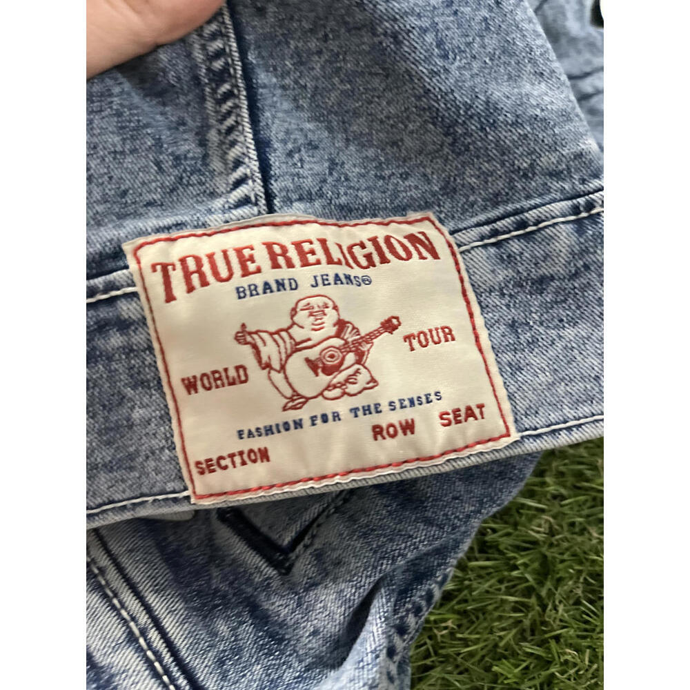 True Religion Brand Jeans Juniors Large Jean Jacket Denim - Picture 7 of 12